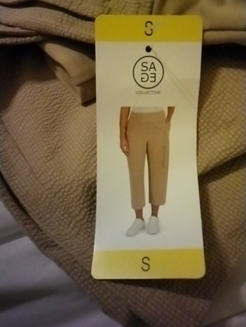 Sage Women’s Cargo  Pull-On Crop Pants — Tan